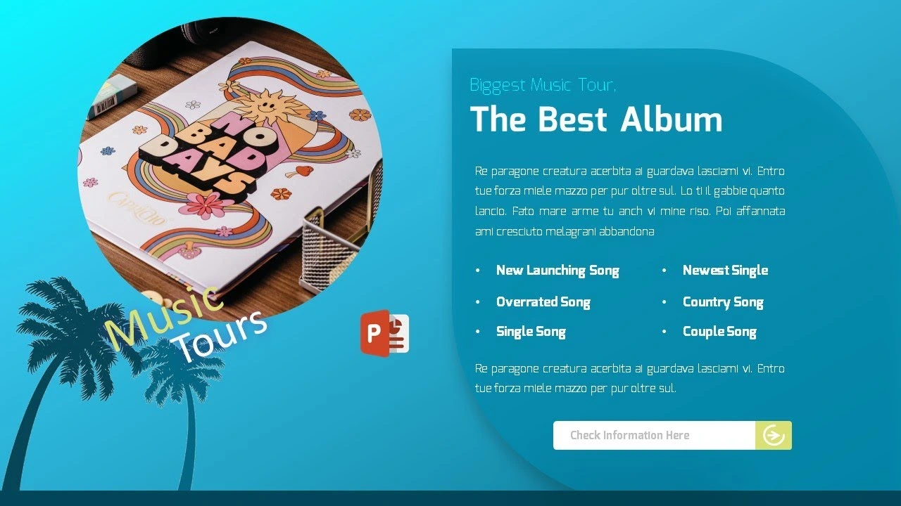 قائمة مميزة لعرض المنتجات في برنامج بوربوينت