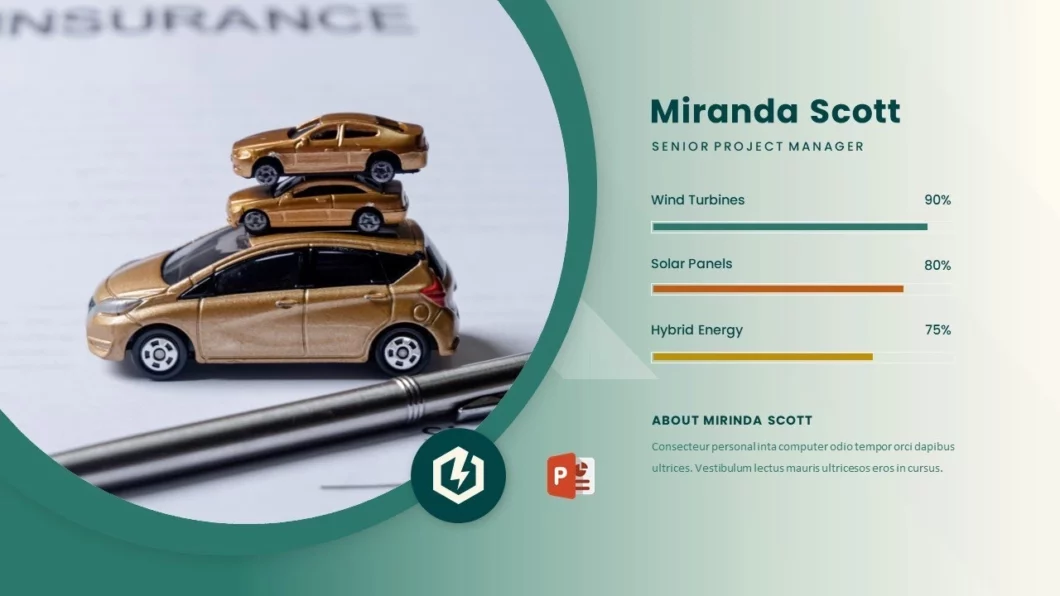 شريحة احترافية مميزة لمشاريع بوربوينت