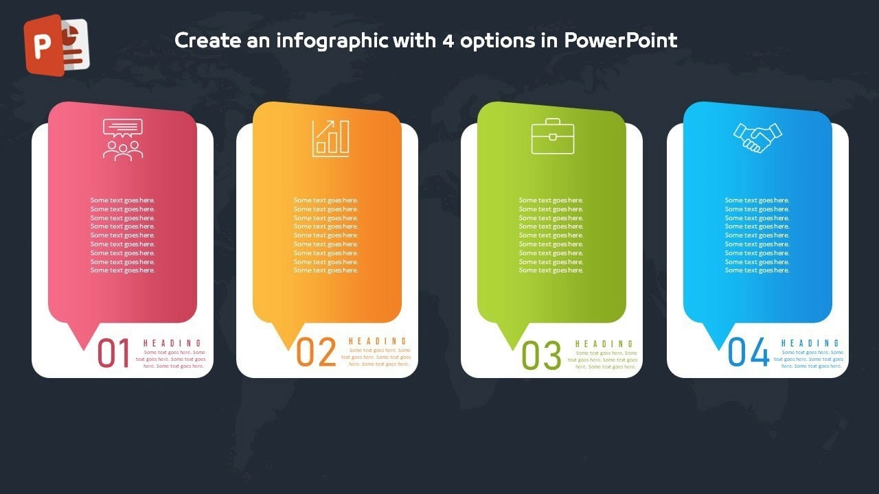 أربعة خيارات انفوجرافيك مميزة في برنامج بوربوينت