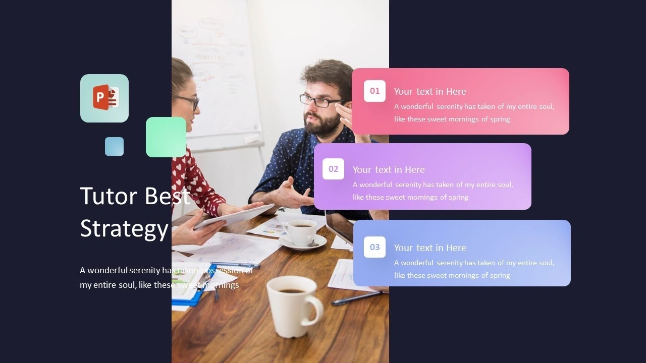 شريحة مميزة لعرض الأفكار لمشاريع بوربوينت