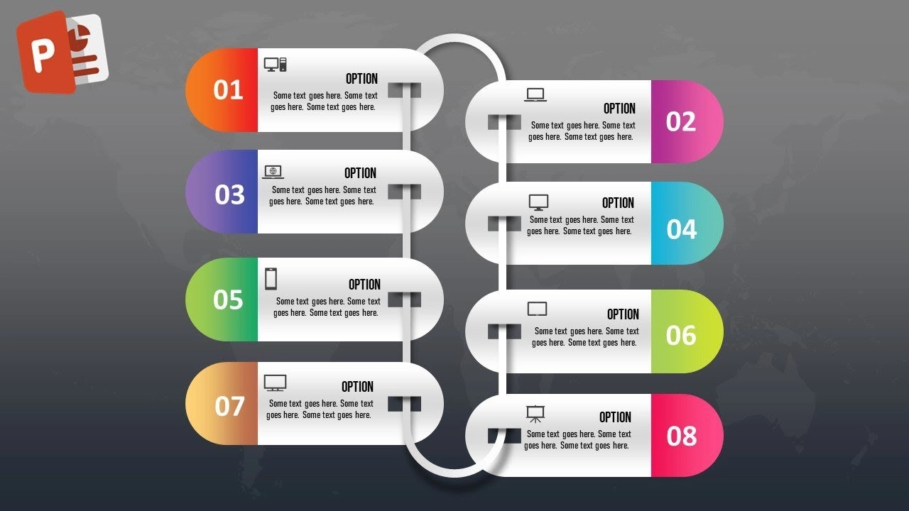 ثمانية خيارات انفوجرافك مميزة في بوربوينت