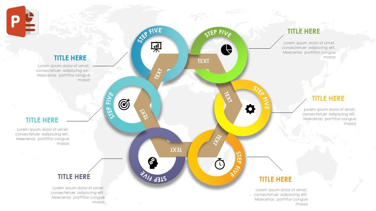 ستة خيارات انفوجرافيك احترافية في برنامج بوربوينت