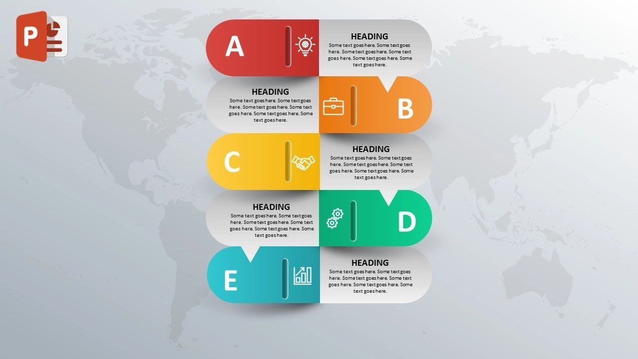 خمسة خيارات انفوجرافيك احترافية مميزة في برنامج بوربوينت