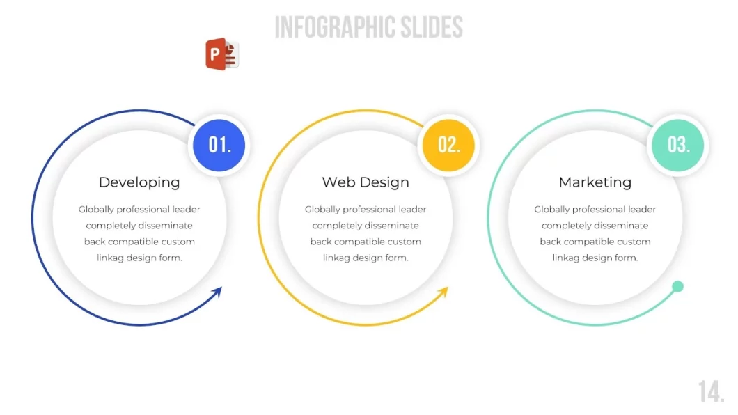 كيفية إنشاء انفوجرافيك ثلاثة خيارات في برنامج بوربوينت