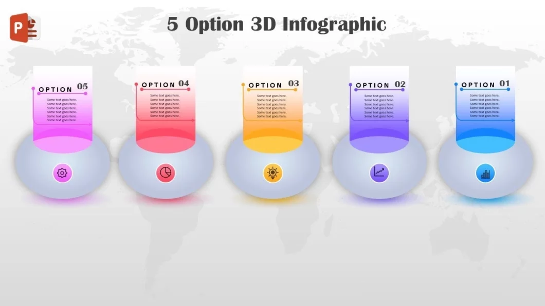 انفوجرافيك خمسة خيارات مميزة في برنامج بوربوينت