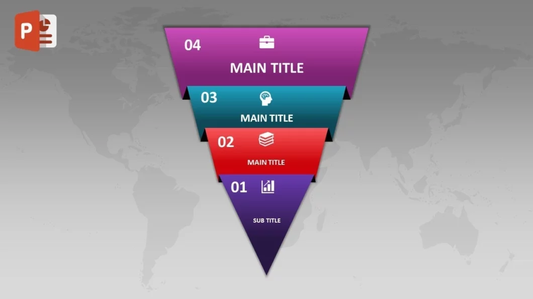 انفوجرافيك أربعة خيارات احترافية في برنامج بوربوينت