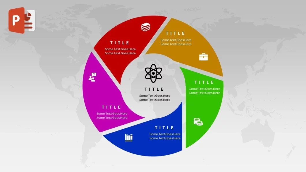 انفوجرافيك خمسة خيارات مميزة في برنامج بوربوينت