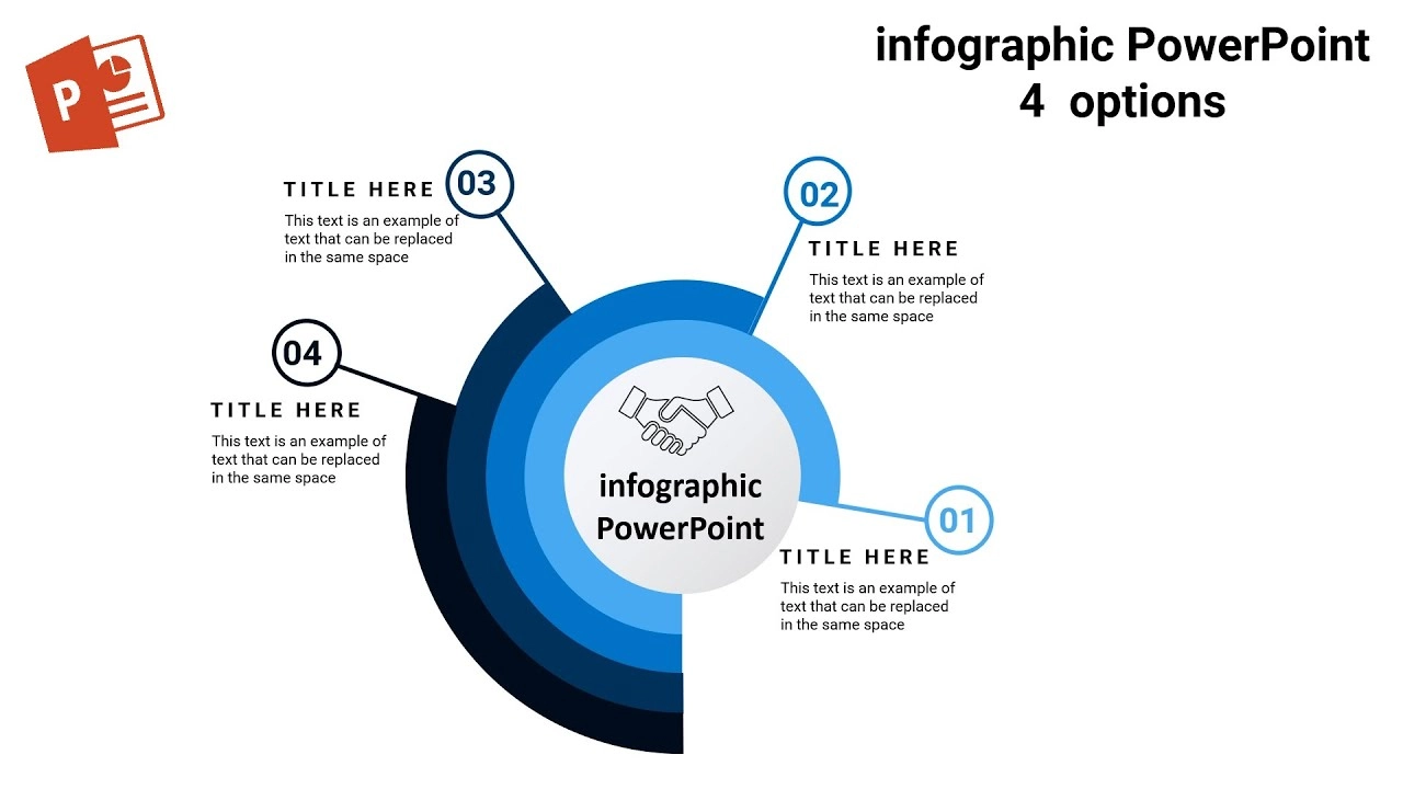 كيفية إنشاء أربعة خيارات انفوجرافيك احترافية في برنامج بوربوينت