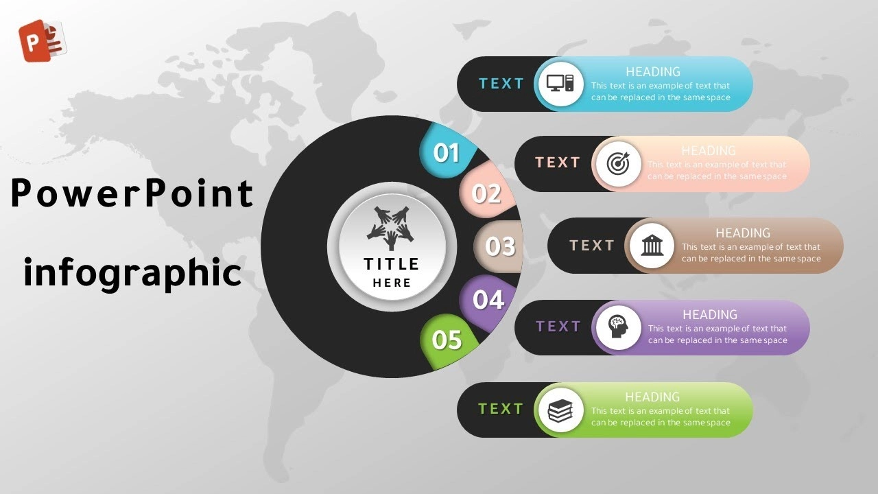 كيفية إنشاء خمسة خيارات انفوجرافيك متحركة في برنامج بوربوينت