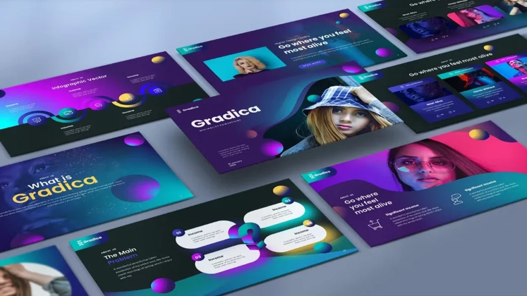 قالب مشروع بوربوينت حديث للاعمال ومشاريع التخرج وحلقات البحث