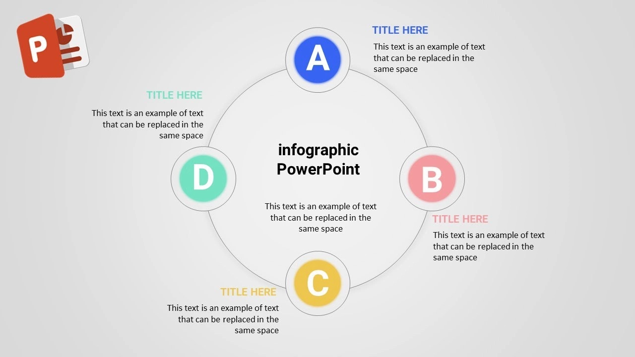 كيفية إنشاء أربعة خيارات انفوجرافيك في برنامج بوربوينت