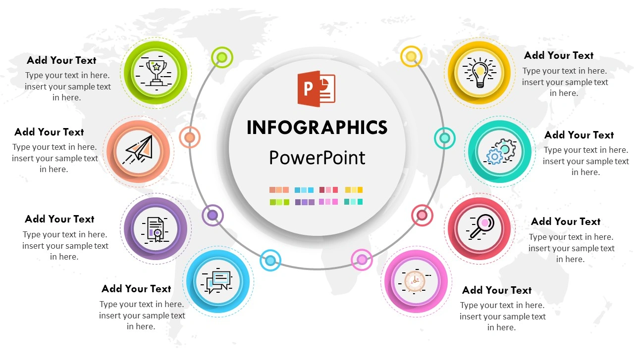 عروض بوربوينت احترافية - تصميم لوحة انفوجرافيك إبداعية لعرض الأفكار