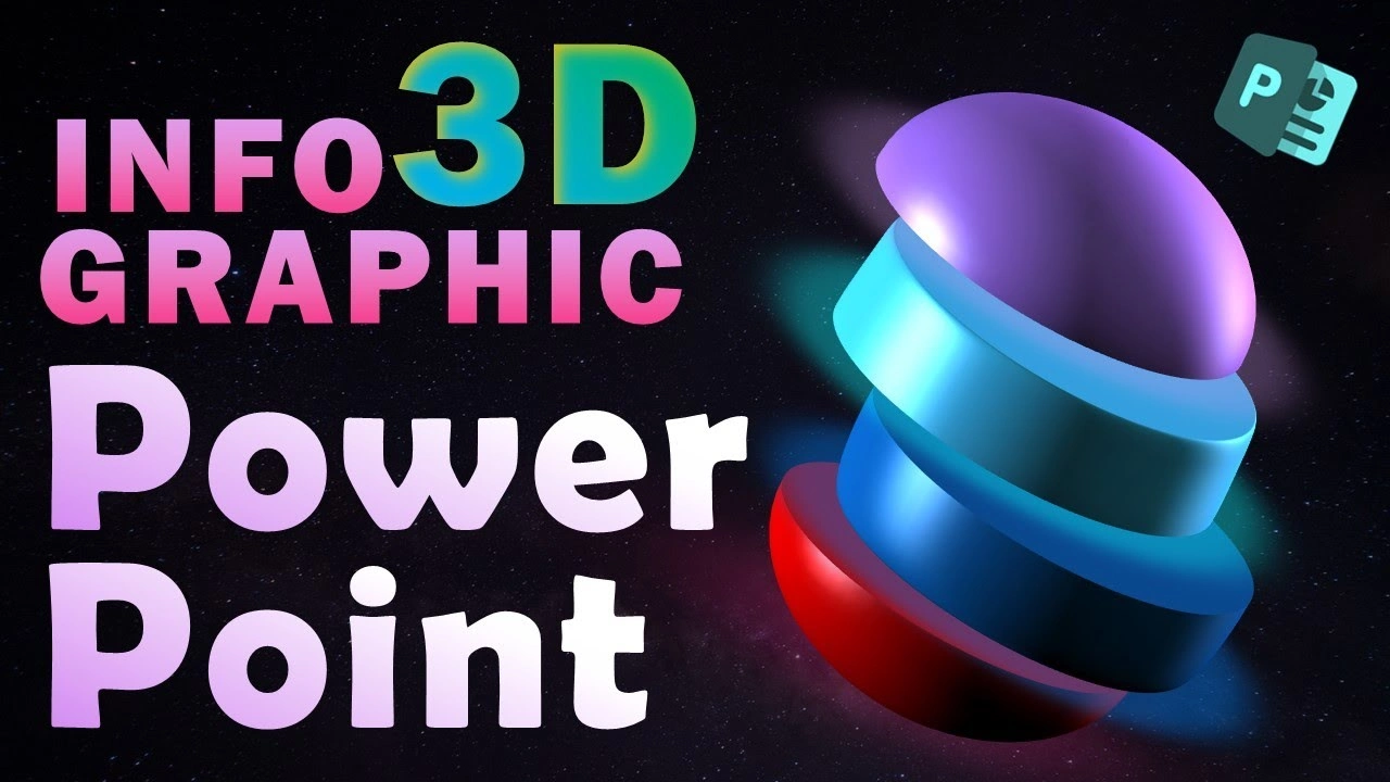 مشروع كامل بتصميم انفوجرافيك ثلاثي الأبعاد متحرك في بوربوينت