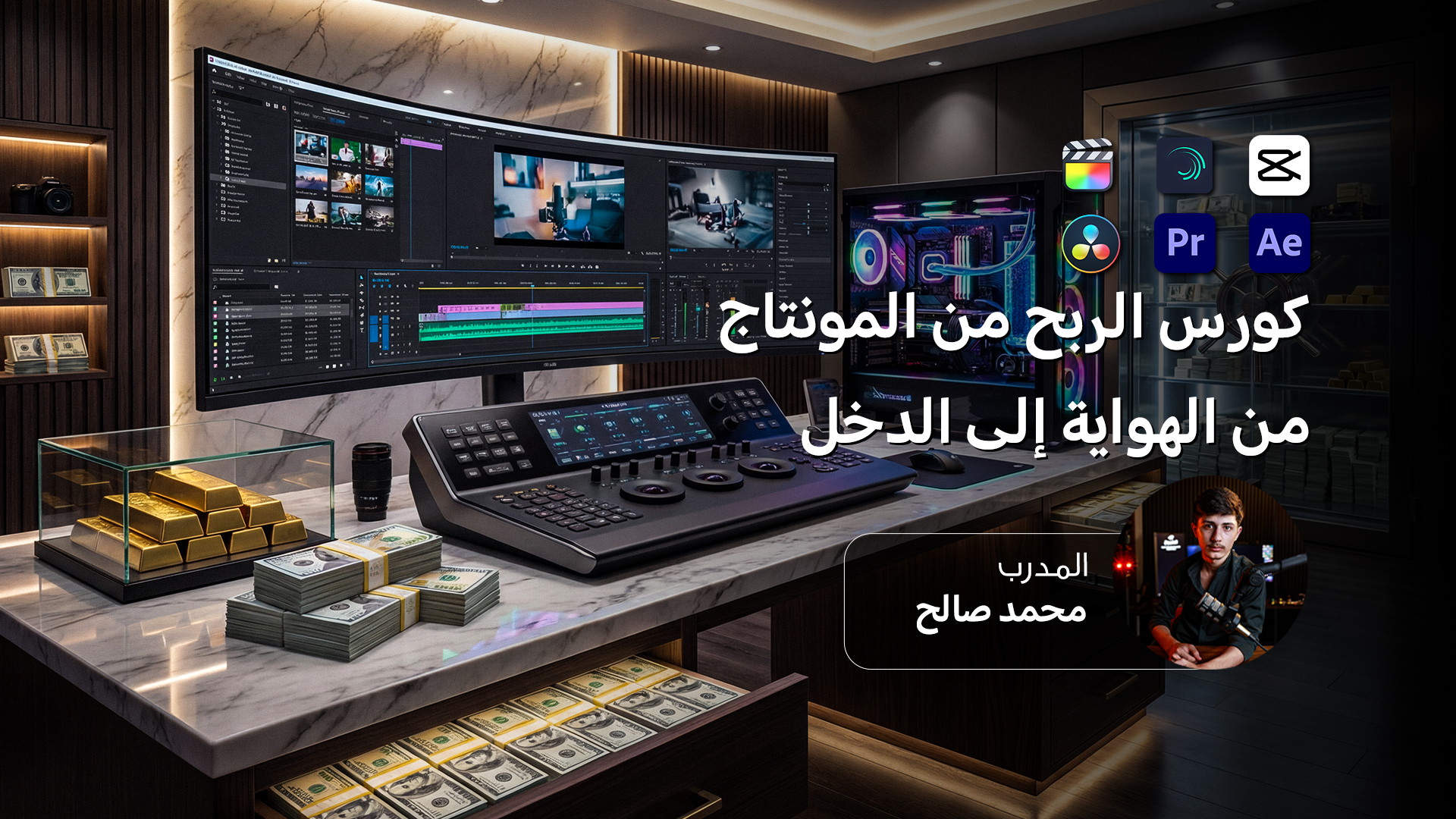 كورس الربح من المونتاج من الهواية الى الدخل